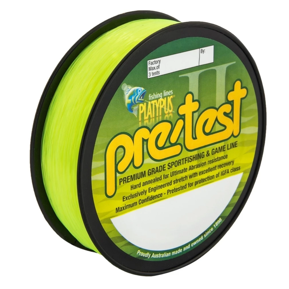 500m Spool Of Platypus Yellow Pre-Test Monofilament Fishing Line-IGFA Class Line 1 500m Spool Of Platypus Yellow Pre-Test Monofilament Fishing Line-IGFA Class Line