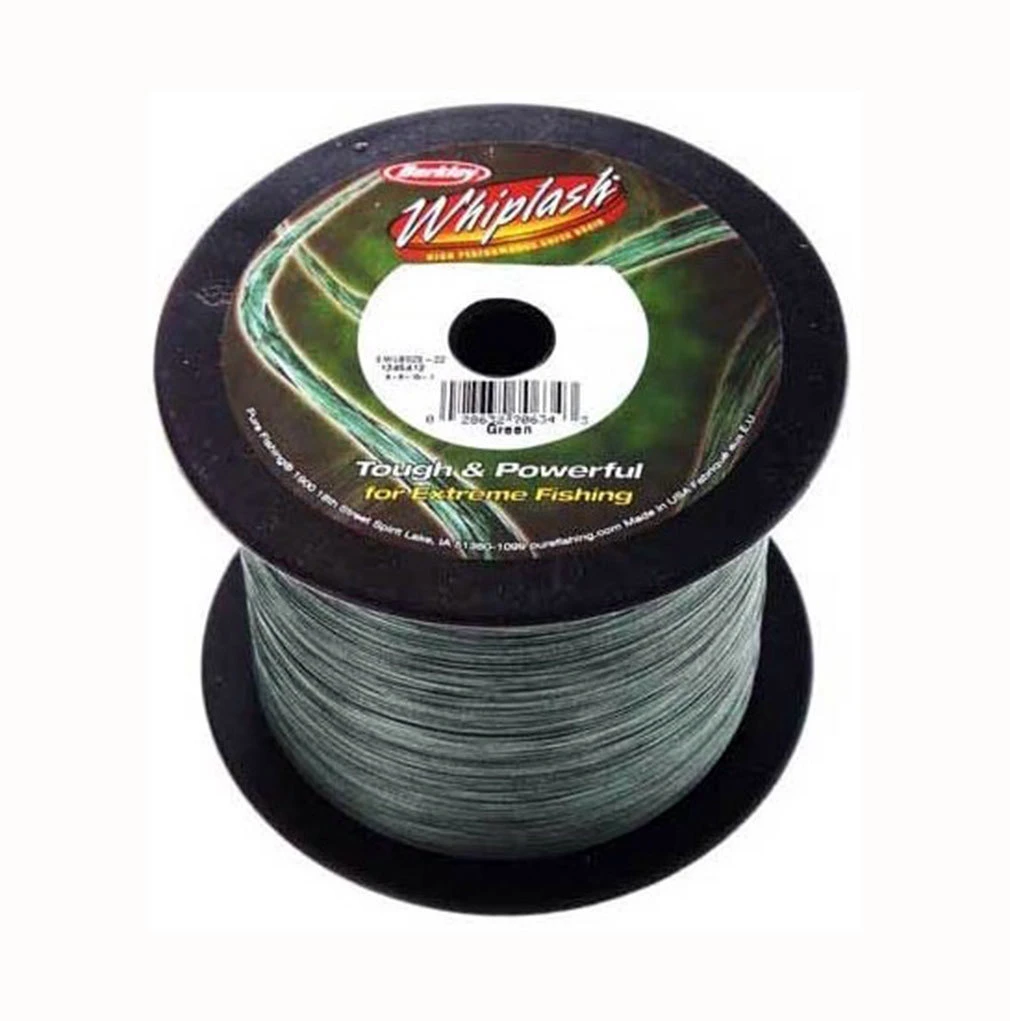 Bulk 2188yd Spool Of 80lb Green Berkley Whiplash Braided Fishing Line 1 Bulk 2188yd Spool Of 80lb Green Berkley Whiplash Braided Fishing Line