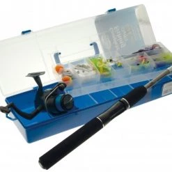 Assorted Tackle Packs Jarvis Walker Complete 150 Pce Fishing Tackle Kit With Telescopic Rod And Reel