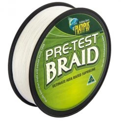 300yd Spool Of White Platypus Pre-Test Braided Fishing Line - IGFA Class Braid