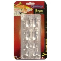 Sinker Moulds Gillies Bean Sinker Mould Combo - Makes 4 Different Size Bean Sinkers -Terminal Tackle Sales 2022 27BEAN 2