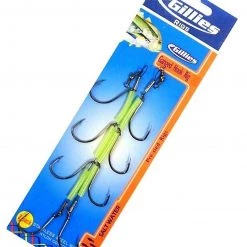 Gillies Rigs Gillies Ganged Fishing Hook Rig - Rigged With Nylon Coated Stainless Steel Wire