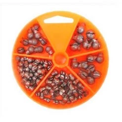 124 Gillies Split Shot Sinkers In Convenient Dial Pack - Assorted Sizes And Weights
