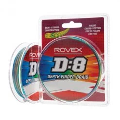 600yd Spool Of Rovex D:8 Multi-Coloured Depth Finder Braided Fishing Line