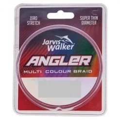 300yd Spool Of 80lb Jarvis Walker Angler Multi Colour Braided Fishing Line