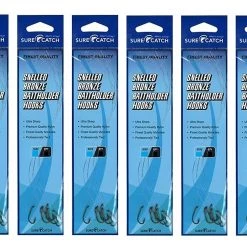 Surecatch Rigs 6 Pack Of Surecatch Snelled Bronze Baitholder Fishing Hook Rigs - Qty-36 Rigs