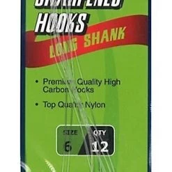 Surecatch Rigs 12 X Surecatch Snelled Chemically Sharpened Red Long Shank Hook Rigs