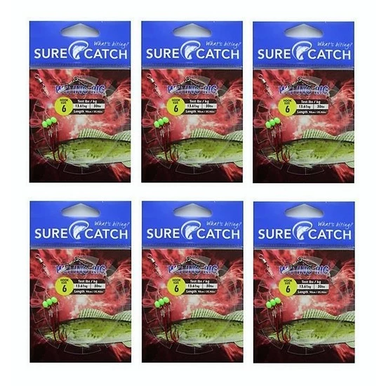 6 Packets Of Surecatch Whiting Rigs With Size 6 Chemically Sharpened Hooks 2 6 Packets Of Surecatch Whiting Rigs With Size 6 Chemically Sharpened Hooks - Image 2