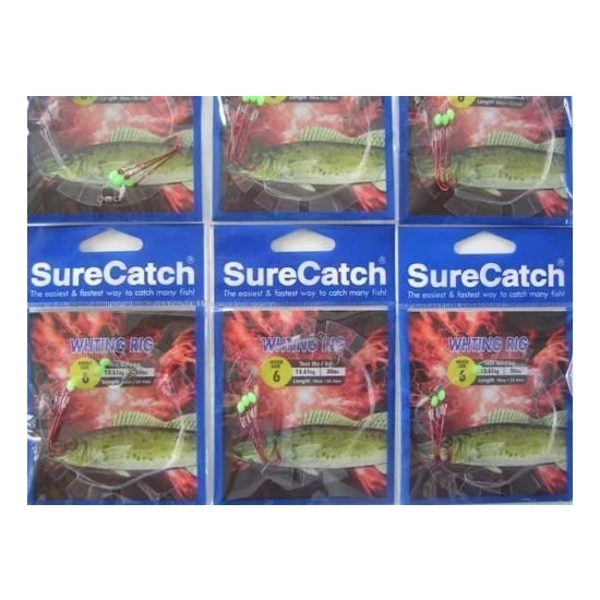 6 Packets Of Surecatch Whiting Rigs With Size 6 Chemically Sharpened Hooks 8 6 Packets Of Surecatch Whiting Rigs With Size 6 Chemically Sharpened Hooks - Image 8