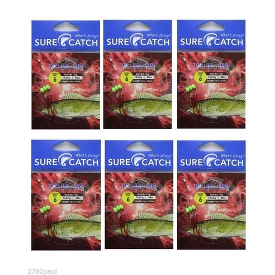 6 Packets Of Surecatch Whiting Rigs With Size 6 Chemically Sharpened Hooks 10 6 Packets Of Surecatch Whiting Rigs With Size 6 Chemically Sharpened Hooks - Image 10