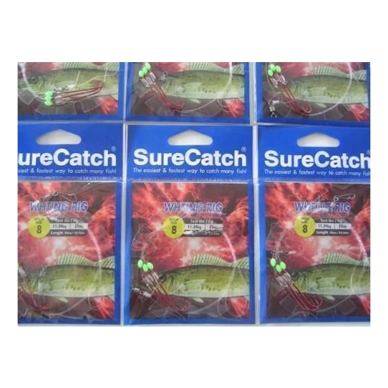 6 Packets Of Surecatch Whiting Rigs With Size 8 Chemically Sharpened Hooks 5 6 Packets Of Surecatch Whiting Rigs With Size 8 Chemically Sharpened Hooks - Image 5