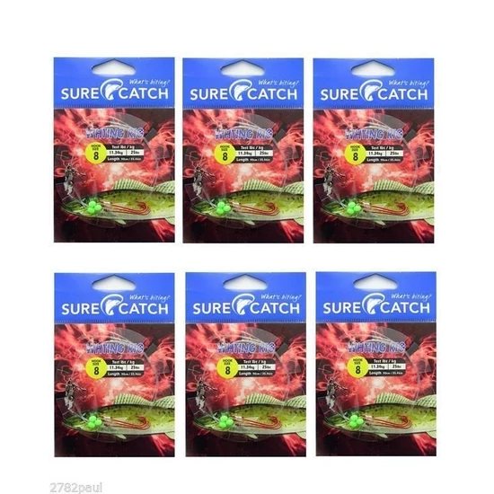 6 Packets Of Surecatch Whiting Rigs With Size 8 Chemically Sharpened Hooks 8 6 Packets Of Surecatch Whiting Rigs With Size 8 Chemically Sharpened Hooks - Image 8