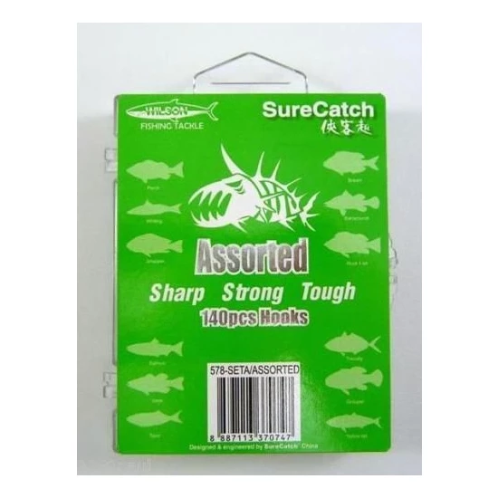 Surecatch 140 Piece Assorted Fishing Hook Pack In Tackle Box 3 Surecatch 140 Piece Assorted Fishing Hook Pack In Tackle Box - Image 3