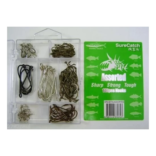 Surecatch 140 Piece Assorted Fishing Hook Pack In Tackle Box 8 Surecatch 140 Piece Assorted Fishing Hook Pack In Tackle Box - Image 8