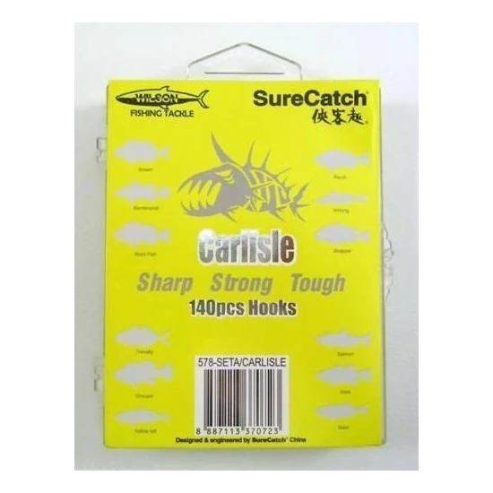 Surecatch 140 Piece Assorted Carlisle Fishing Hook Pack In Tackle Box 3 Surecatch 140 Piece Assorted Carlisle Fishing Hook Pack In Tackle Box - Image 3