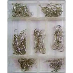 Surecatch 140 Piece Assorted Kirby Fishing Hook Pack In Tackle Box