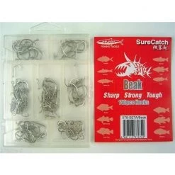 Surecatch 140 Piece Assorted Suicide Fishing Hook Pack In Tackle Box -Terminal Tackle Sales 2022 308ahs 2