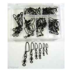 60 X Surecatch Assorted Black Crane Swivels With Coastlock Snaps In Fishing Tackle Box 14 60 X Surecatch Assorted Black Crane Swivels With Coastlock Snaps In Fishing Tackle Box -Terminal Tackle Sales 2022 308asbccs 4