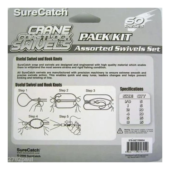 60 X Surecatch Assorted Black Crane Swivels With Coastlock Snaps In Fishing Tackle Box 6 60 X Surecatch Assorted Black Crane Swivels With Coastlock Snaps In Fishing Tackle Box - Image 6