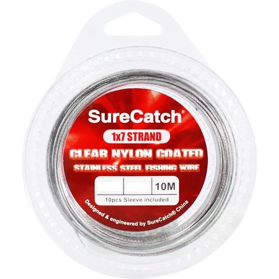 Surecatch Wire 10m Coil Of Surecatch Clear Nylon Coated Stainless Steel Fishing Wire 2 Surecatch Wire 10m Coil Of Surecatch Clear Nylon Coated Stainless Steel Fishing Wire - Image 2