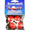 Surecatch Surecatch 4 X 1 Inch Red And White Push Button Fishing Floats