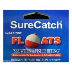 Surecatch Surecatch 4 X 1/2 Inch Red And White Push Button Fishing Floats 12 Surecatch Surecatch 4 X 1/2 Inch Red And White Push Button Fishing Floats -Terminal Tackle Sales 2022 309bf12 3
