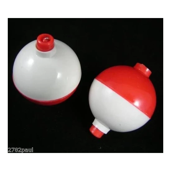 Surecatch Surecatch 2 X 1 3/4 Inch Red And White Push Button Fishing Floats 3 Surecatch Surecatch 2 X 1 3/4 Inch Red And White Push Button Fishing Floats - Image 3