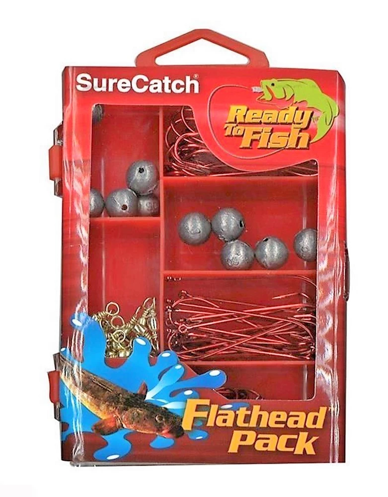 Gifts Under $20 Surecatch 130pc Flathead Pack In Fishing Tackle Box - Tackle Kit 1 Gifts Under $20 Surecatch 130pc Flathead Pack In Fishing Tackle Box - Tackle Kit