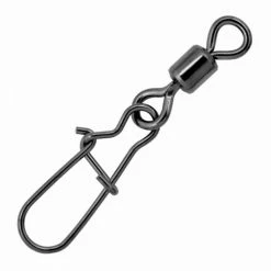 10 Pack Of Asari Black Rolling Swivels With Snaps