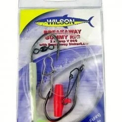 Wilson Breakaway Gummy Rig 2 X 4/0 Deep V - With Breakaway Sinker/Line 60lb
