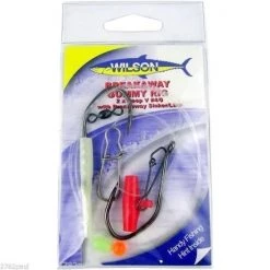 Wilson Breakaway Gummy Rig 2 X 4/0 Deep V - With Breakaway Sinker/Line 60lb -Terminal Tackle Sales 2022 331rbgr4 0 9