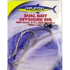 Wilson Live Dual Bait Offshore Rig - 8/0 Circle & 2 X 6/0 Snooded Paternoster