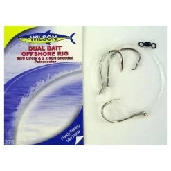 Wilson Live Dual Bait Offshore Rig - 8/0 Circle & 2 X 6/0 Snooded Paternoster -Terminal Tackle Sales 2022 331rdbor6 0 5