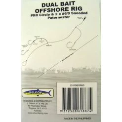 Wilson Live Dual Bait Offshore Rig - 8/0 Circle & 2 X 6/0 Snooded Paternoster -Terminal Tackle Sales 2022 331rdbor6 0 6