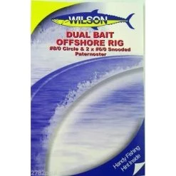 Wilson Live Dual Bait Offshore Rig - 8/0 Circle & 2 X 6/0 Snooded Paternoster -Terminal Tackle Sales 2022 331rdbor6 0 7