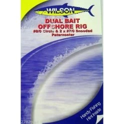 Wilson Live Dual Bait Offshore Rig - 8/0 Circle & 2 X 7/0 Snooded Paternoster -Terminal Tackle Sales 2022 331rdbor7 0 7