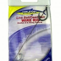 Wilson Live Bait/Dead Bait Wire Rig - #2 Treble & Hoodlum - 69lb Wire Trace