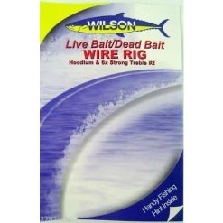 Wilson Live Bait/Dead Bait Wire Rig - #2 Treble & Hoodlum - 69lb Wire Trace -Terminal Tackle Sales 2022 331rlbdbwr2 8