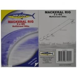 Mackeral Rigs Wilson Mackerel Fishing Rig 3x4/0 Hook-Setup - 30lb Multi Strand Wire -Terminal Tackle Sales 2022 331rmr4 0 8