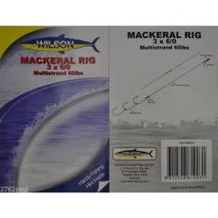 Mackeral Rigs Wilson Mackerel Fishing Rig 3x6/0 Hook-Setup - 60lb Multi Strand Wire -Terminal Tackle Sales 2022 331rmr6 0 7