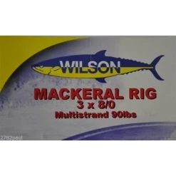 Mackeral Rigs Wilson Mackerel Fishing Rig 3x8/0 Hook-Setup - 90lb Multi Strand Wire -Terminal Tackle Sales 2022 331rmr8 0 8