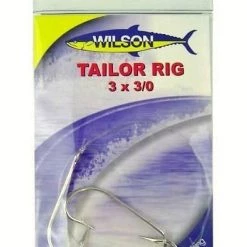 Wilson Tailor Fishing Rig 3x3/0 Hook-Setup - 40lb Clear Mono Leader