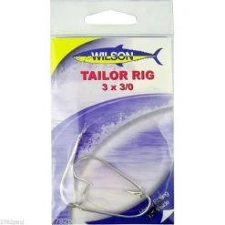 Wilson Tailor Fishing Rig 3x3/0 Hook-Setup - 40lb Clear Mono Leader -Terminal Tackle Sales 2022 331rtr3 0 9