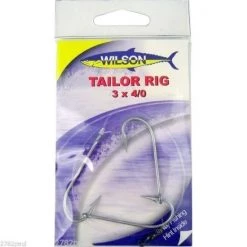 Wilson Tailor Fishing Rig 3x4/0 Hook-Setup - 40lb Clear Mono Leader -Terminal Tackle Sales 2022 331rtr4 0 8