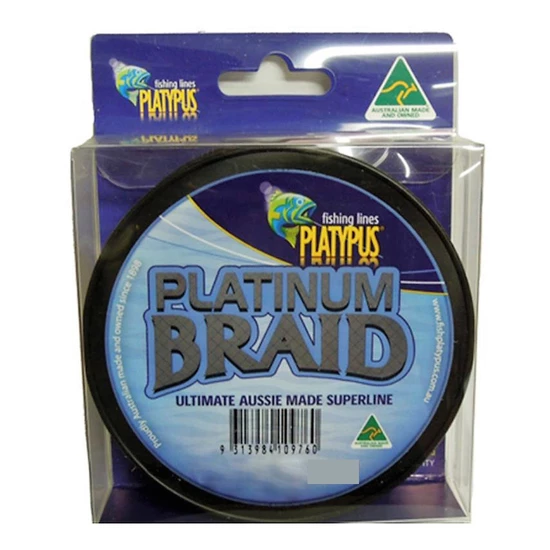 300 Yds Platypus Platinum Australian Made Braid - Grey Braided Fishing Line 2 300 Yds Platypus Platinum Australian Made Braid - Grey Braided Fishing Line - Image 2
