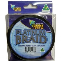 300 Yds Platypus Platinum Australian Made Braid - Grey Braided Fishing Line