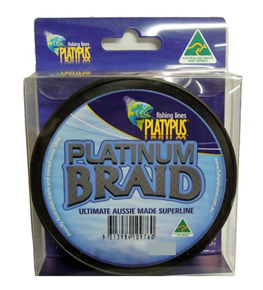 300 Yds Platypus Platinum Australian Made Braid - Grey Braided Fishing Line 1 300 Yds Platypus Platinum Australian Made Braid - Grey Braided Fishing Line