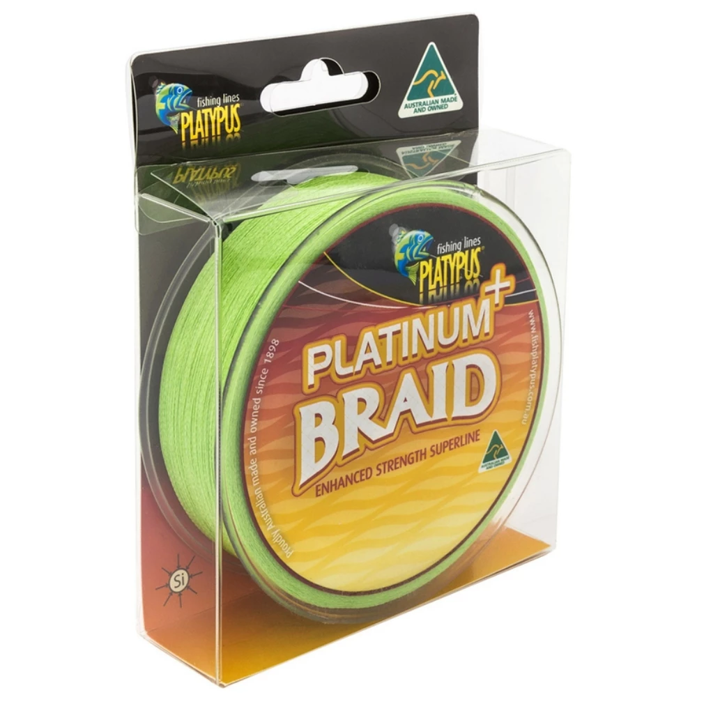 300yd Spool Of Green Platypus Platinum Plus Braided Fishing Line - Fishing Braid 1 300yd Spool Of Green Platypus Platinum Plus Braided Fishing Line - Fishing Braid