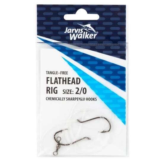 Jarvis Walker Rigs Jarvis Walker Size 2/0 Tangle Free Flathead Rig With Chemically Sharpened Hooks 2 Jarvis Walker Rigs Jarvis Walker Size 2/0 Tangle Free Flathead Rig With Chemically Sharpened Hooks - Image 2