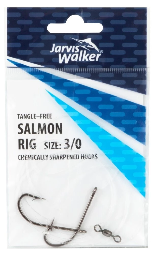 Jarvis Walker Rigs Jarvis Walker Size 3/0 Tangle Free Salmon Rig With Chemically Sharpened Hooks 1 Jarvis Walker Rigs Jarvis Walker Size 3/0 Tangle Free Salmon Rig With Chemically Sharpened Hooks